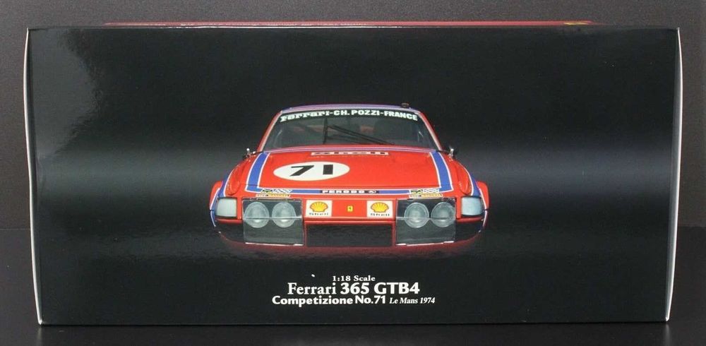 Miniatura Ferrari 365 GTB/4 #71 24h LM 1974 Kyosho 1:18
