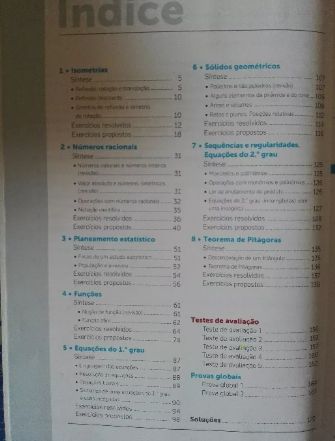 Livro de apoio ao estudo de Matemática para 8º ano: Preparar os testes