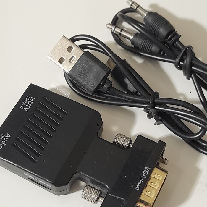 Адаптер переходник с аудио от VGA к HDTV  1080P   Конвертер VGA - HDMI