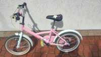 Rower dla dziewczynki 16 cali Btwin różowy Princess
