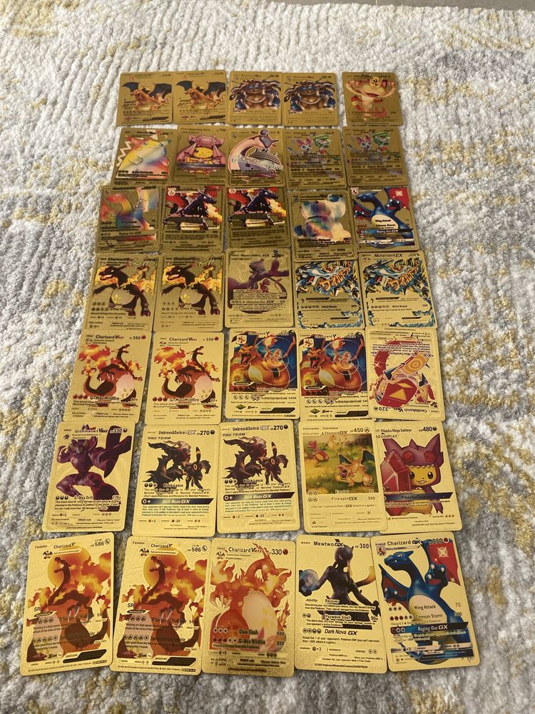 Cartas douradas pokemon raras