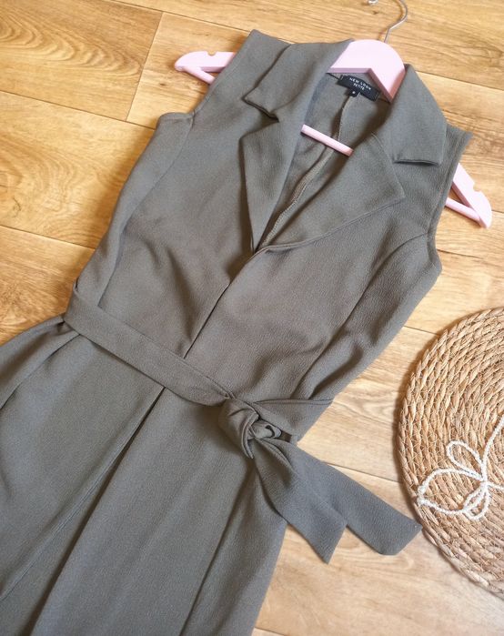 Довга жилетка з поясом