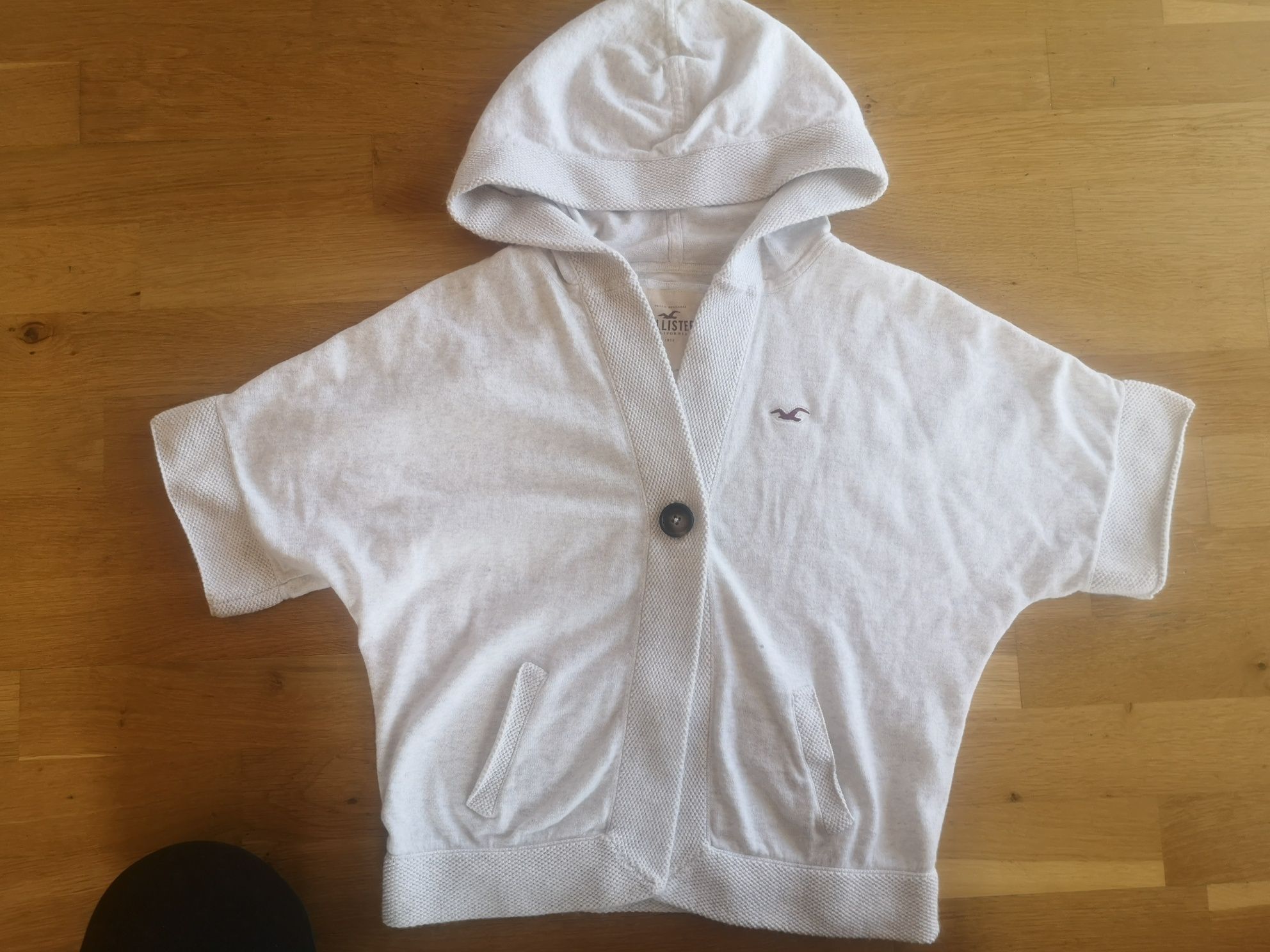 Sweterek damski krótki z kapturem, bluza Hollister M/L