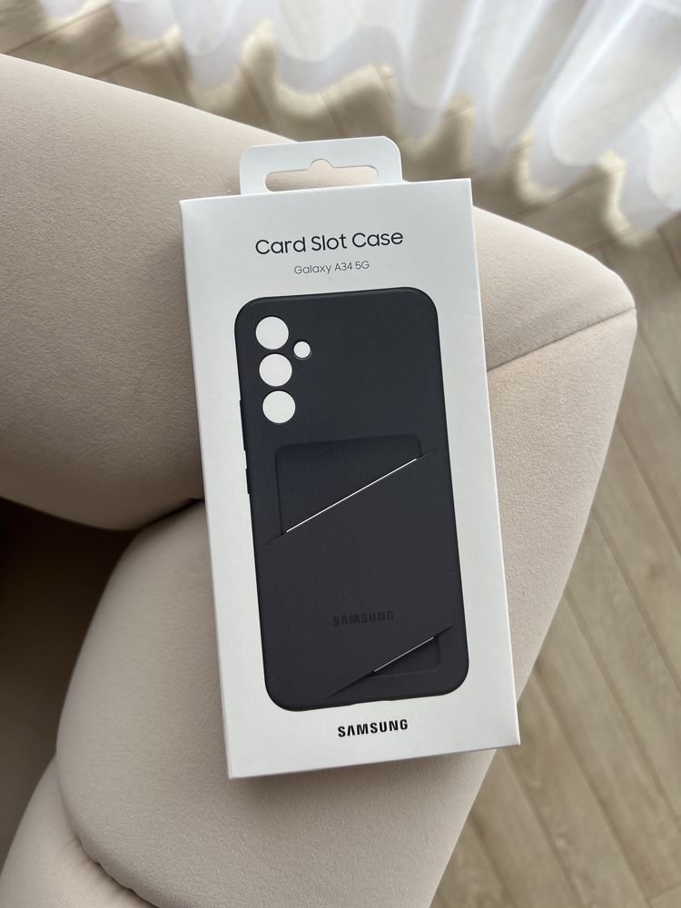 Nowe oryginalne etui Card Slot Case do Samsung Galaxy A34 5G Czarny