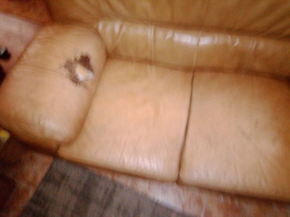 Sofás em pele 3 e 2 pessoas