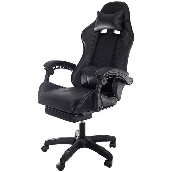 Fotel Gamingowy Obrotowy Z Podnóżkiem