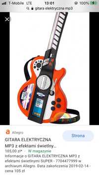 Gitara elektryczna dla dzieci mp3 glosnik