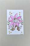 Kartka okolicznościowa królik bunny kwiaty boho Pinterest