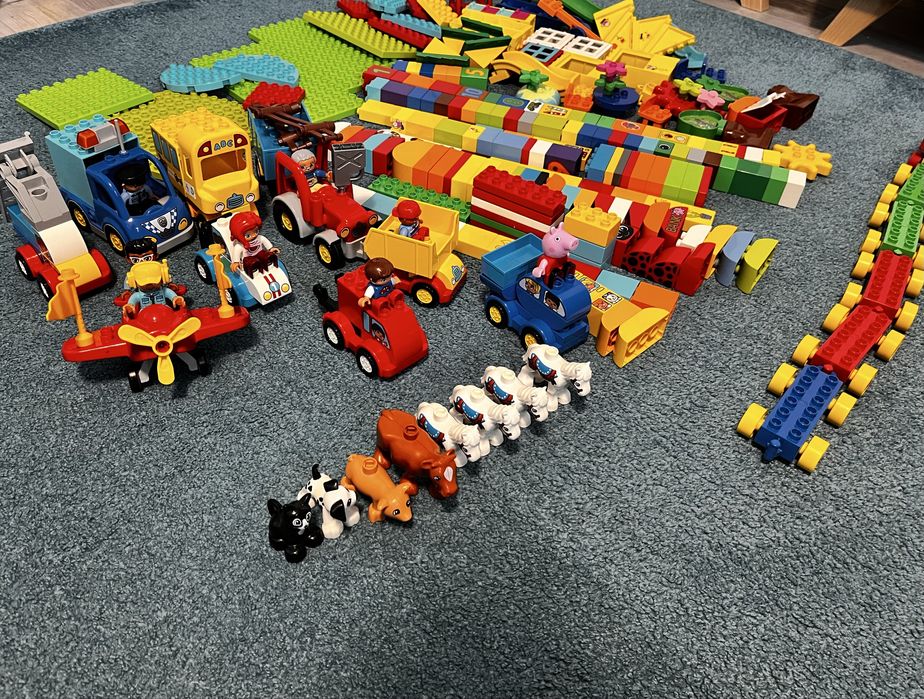 Sprzedam lego duplo- mega zestaw, pojazdy, klocki i inne