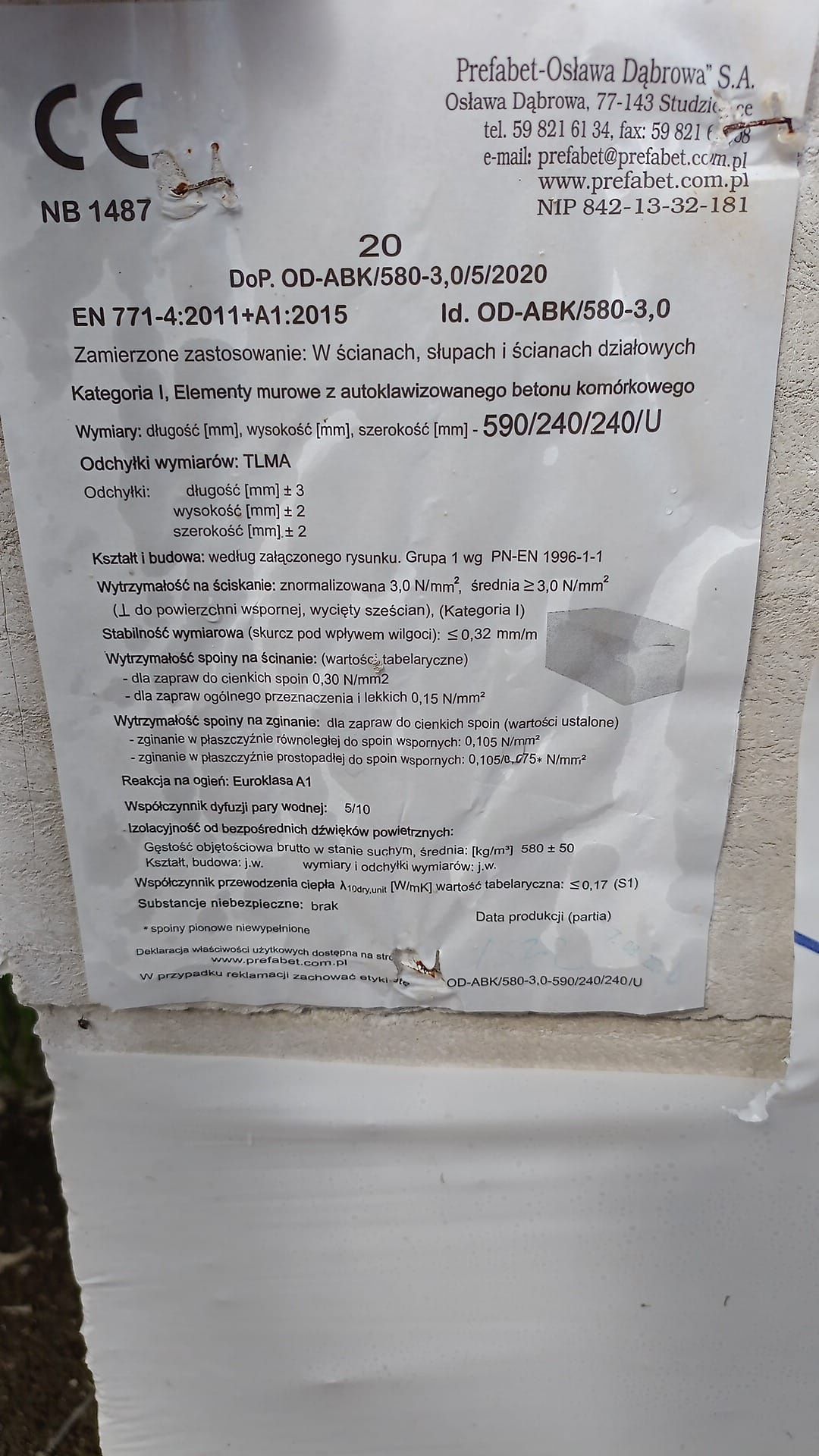Prefabet Suporex 600 580 sztuk od ręki Koszalin 14zl sztuka