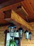 Lampa wisząca belka drewniana