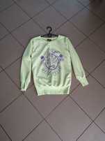 Bluza ze ściągaczami żółta pastelowa r 36