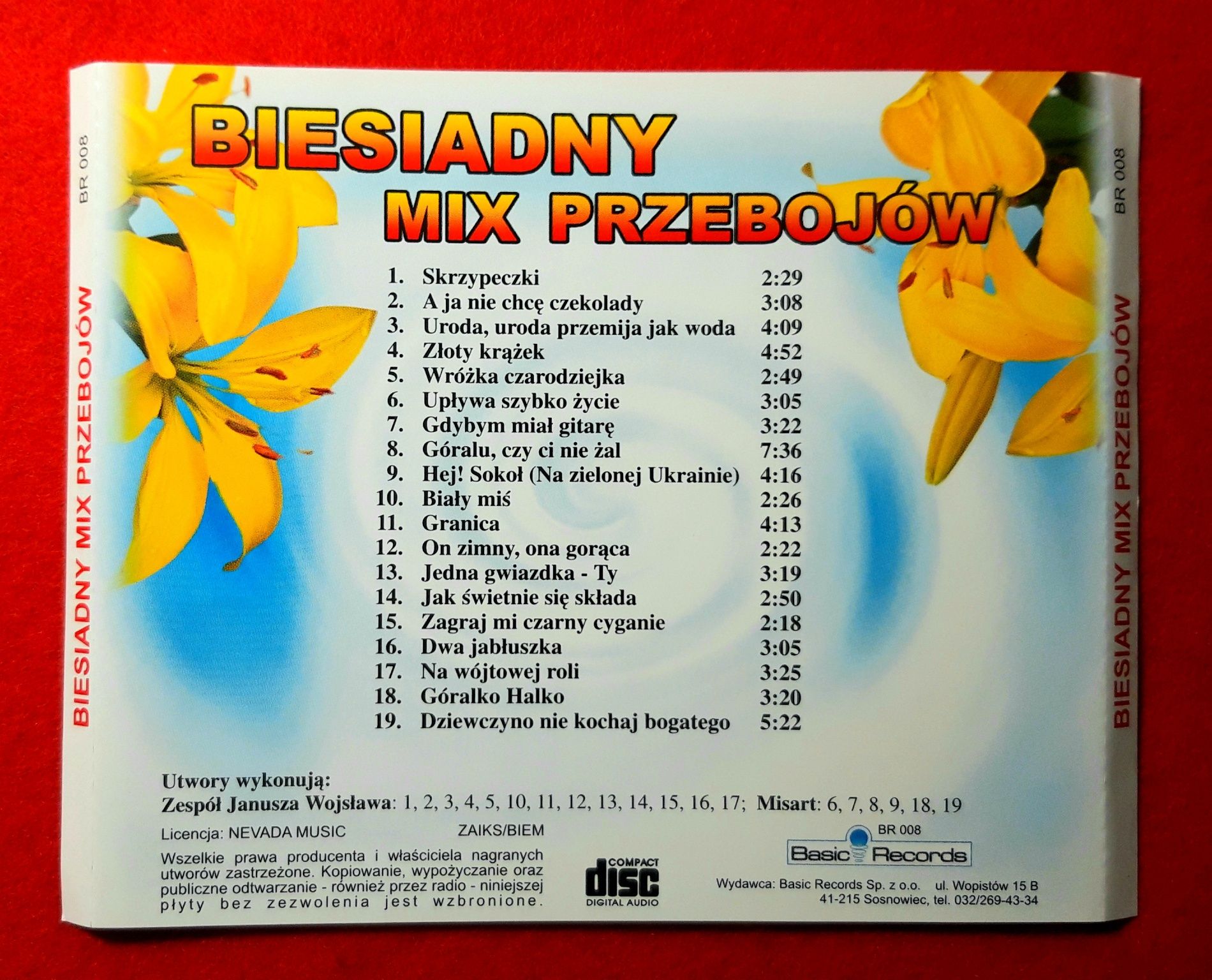 Zespół Janusza Wojsława & Misart - Biesiadny Mix Przebojów (CD, 1999)