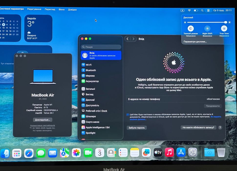 Macbook Air 13 M1 A2337 space gray