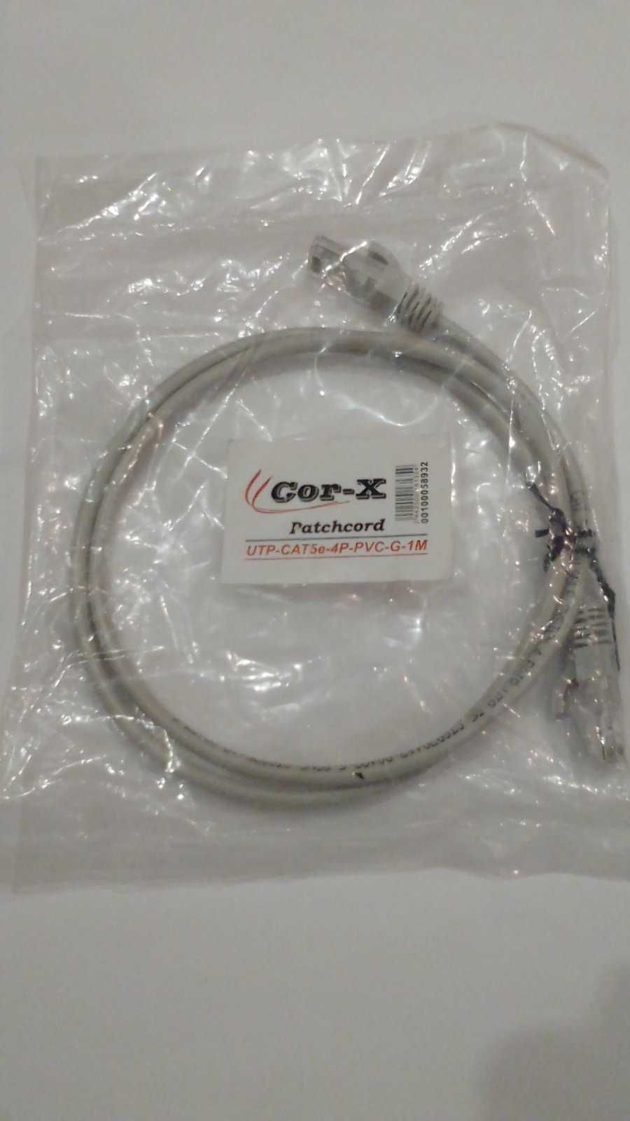 Медный патч-корд Cor-X UTP-CAT5e-4P-PVC-G-1M