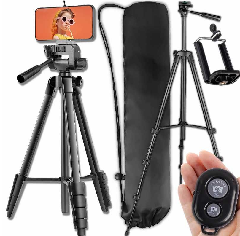 Statyw 4w1 Pilot Bluetooth TriPod Uchwyt Na Telefon 110 Cm