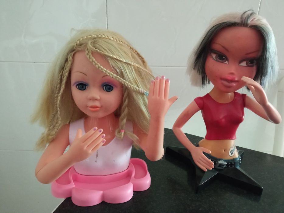 Bustos de bonecas  pentear e maquilhar