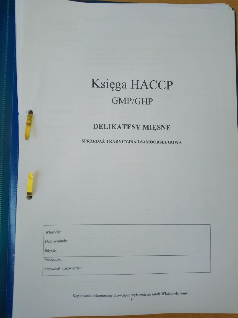 Księga HACCP GMP/GHP Delikatesy MIĘSNE