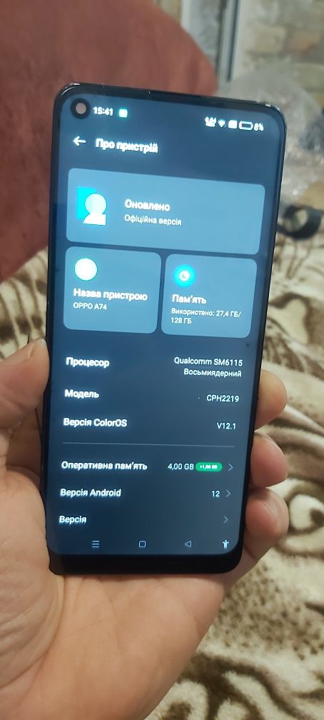 Продам материнскую плату Oppo A74  4/128