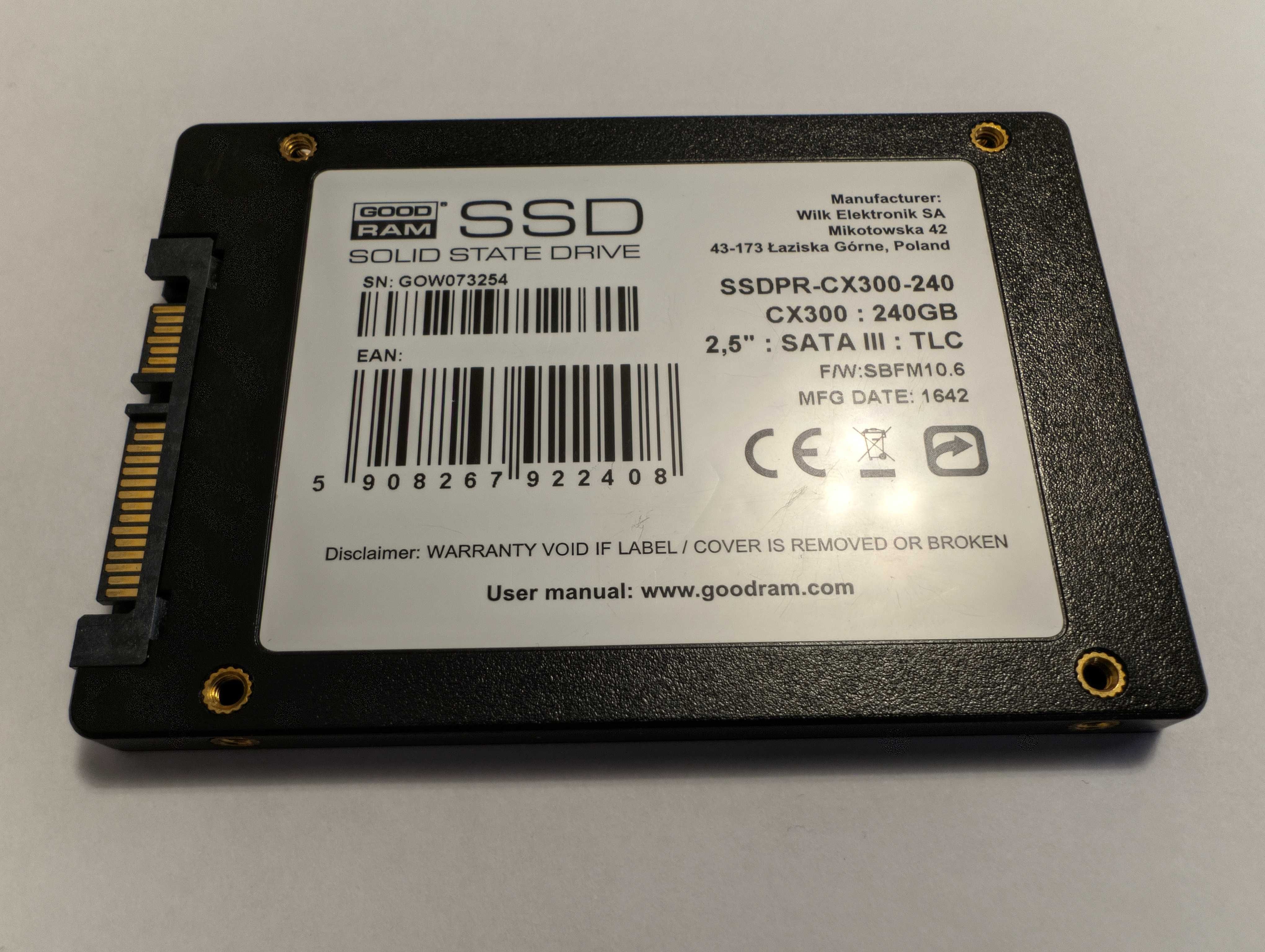 SSD GOOD RAM 2.5 на 240 GB SATA III модель CX300