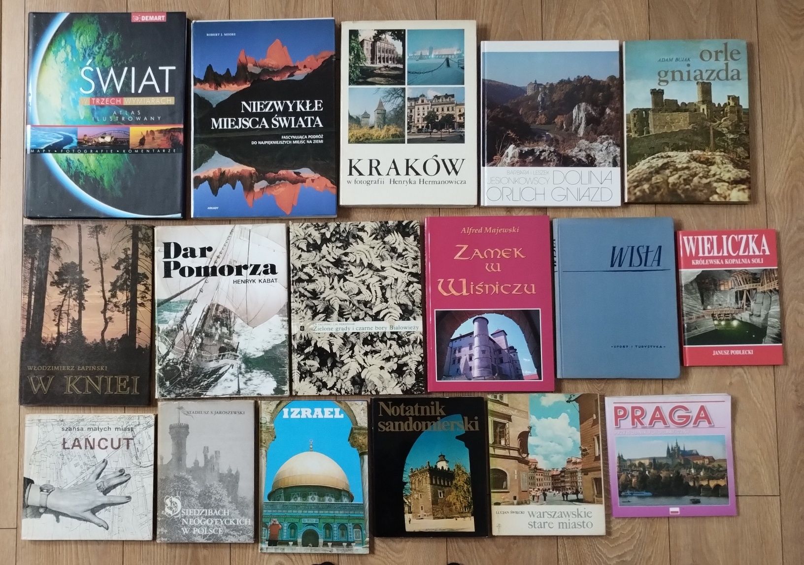 17x książki albumy krajoznawcze Sandomierz Kraków Izrael Praga Wisła
