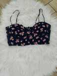 Crop top Zara gumki na plecach
