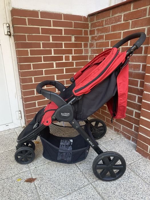 Wózek Britax b agile czerwony 3 kółkowy