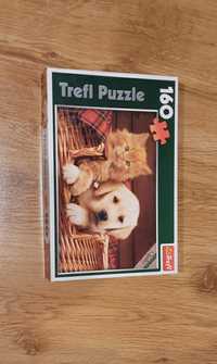 Sprzedam puzzle Kot i Pies w koszyku