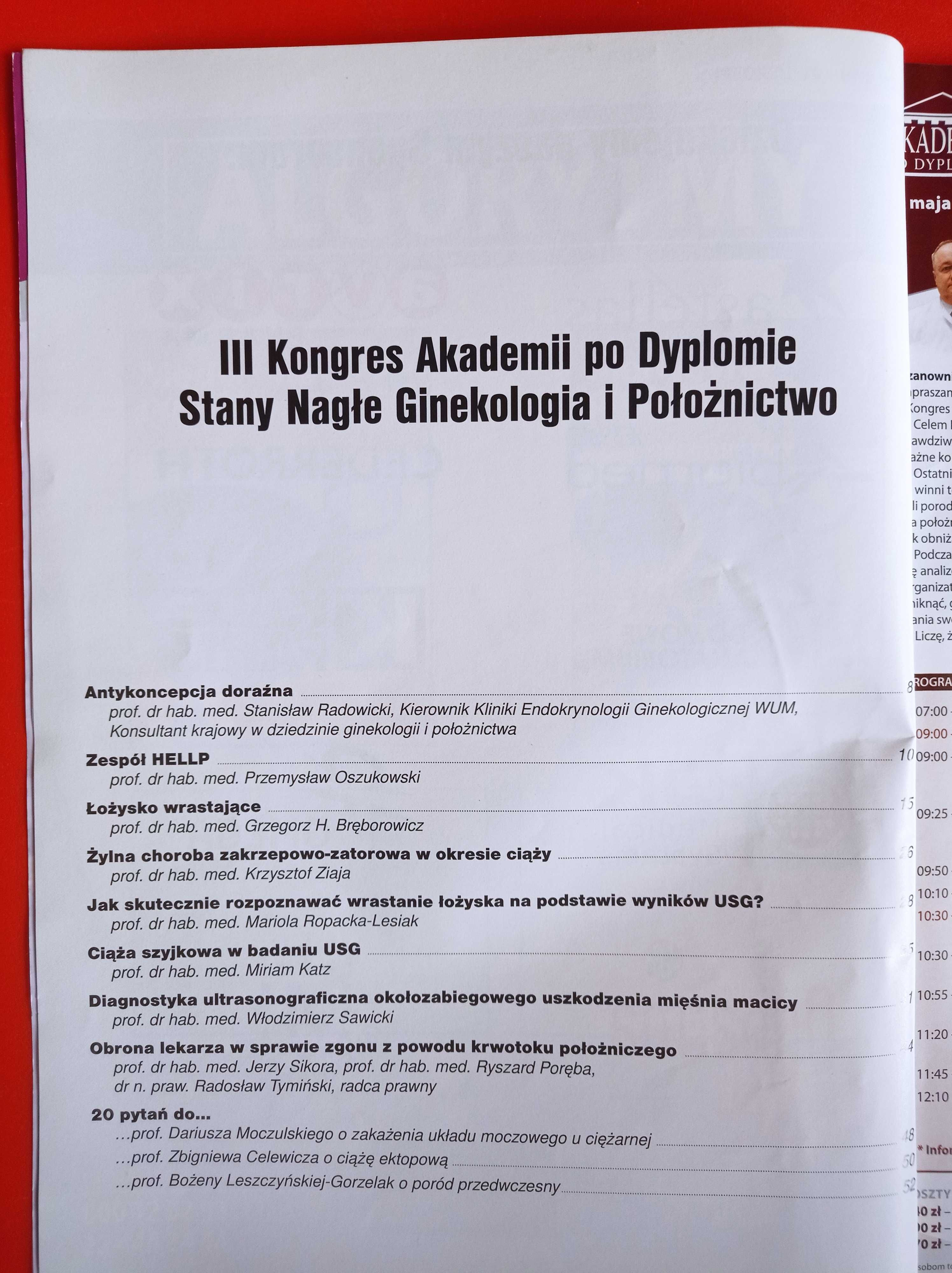 III Kongres Akademii po Dyplomie Stany nagłe Ginekologia i położnictwo