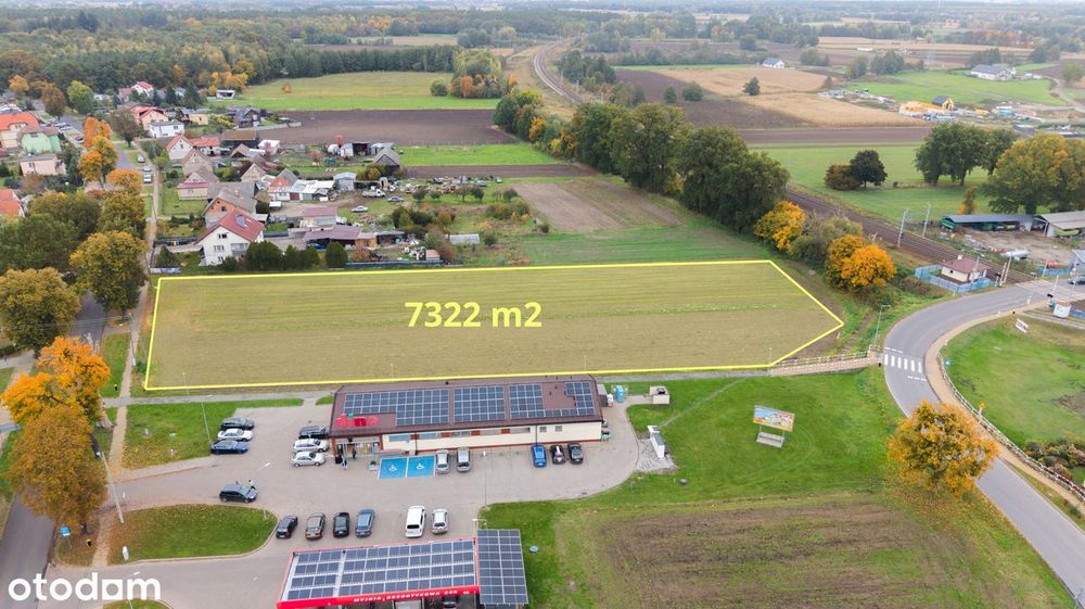 Działka 7322 m²  Skokowa, gm. Prusice pod usługi, handel, gastronomię