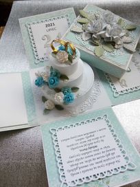 Exploding box pudełko kartka urodzinowa, ślub, rocznica, chrzest