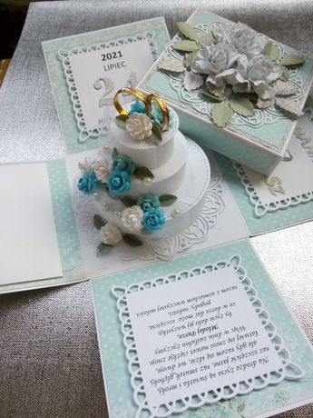 Exploding box kartka urodzinowa, ślub, rocznica, chrzest