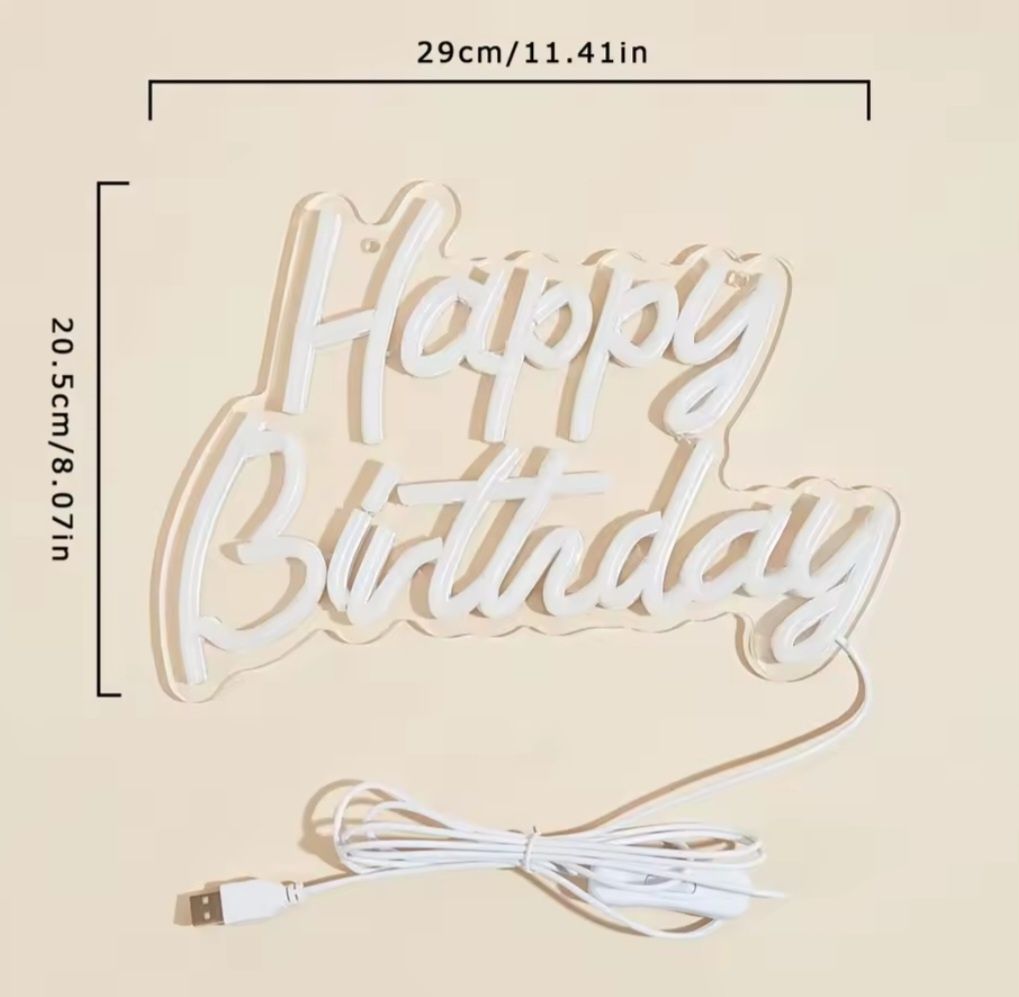 Napis Led Happy Birthday