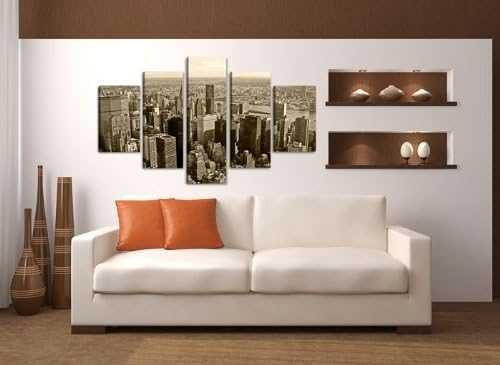 obrazy na płótnie obraz 160 x 80 cm Nowy Jork Skyline pięcioczęściowy