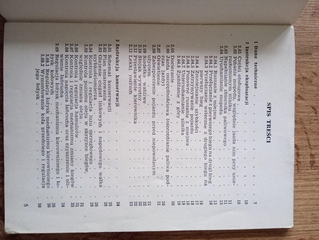 Książka Instrukcja eksploatacji do Mopedu Simson 1963 rok