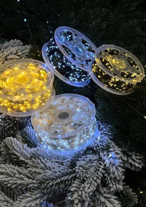 Гірлянда Хвойна Лапа, Мішура, Роса, штора Роса