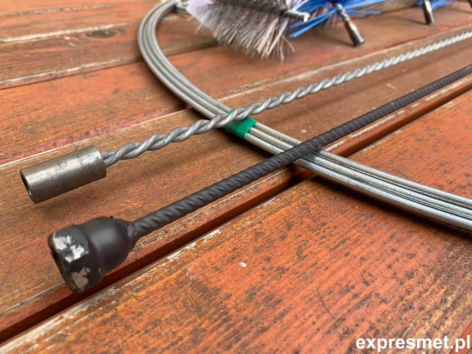 Zestaw do czyszczenia komina od dołu DRUT 6M LINA 15M WYCIOR Najtaniej