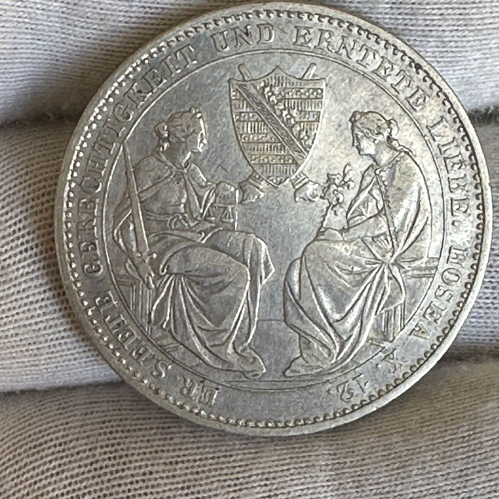 1 Talar Sachsen 1854 srebro