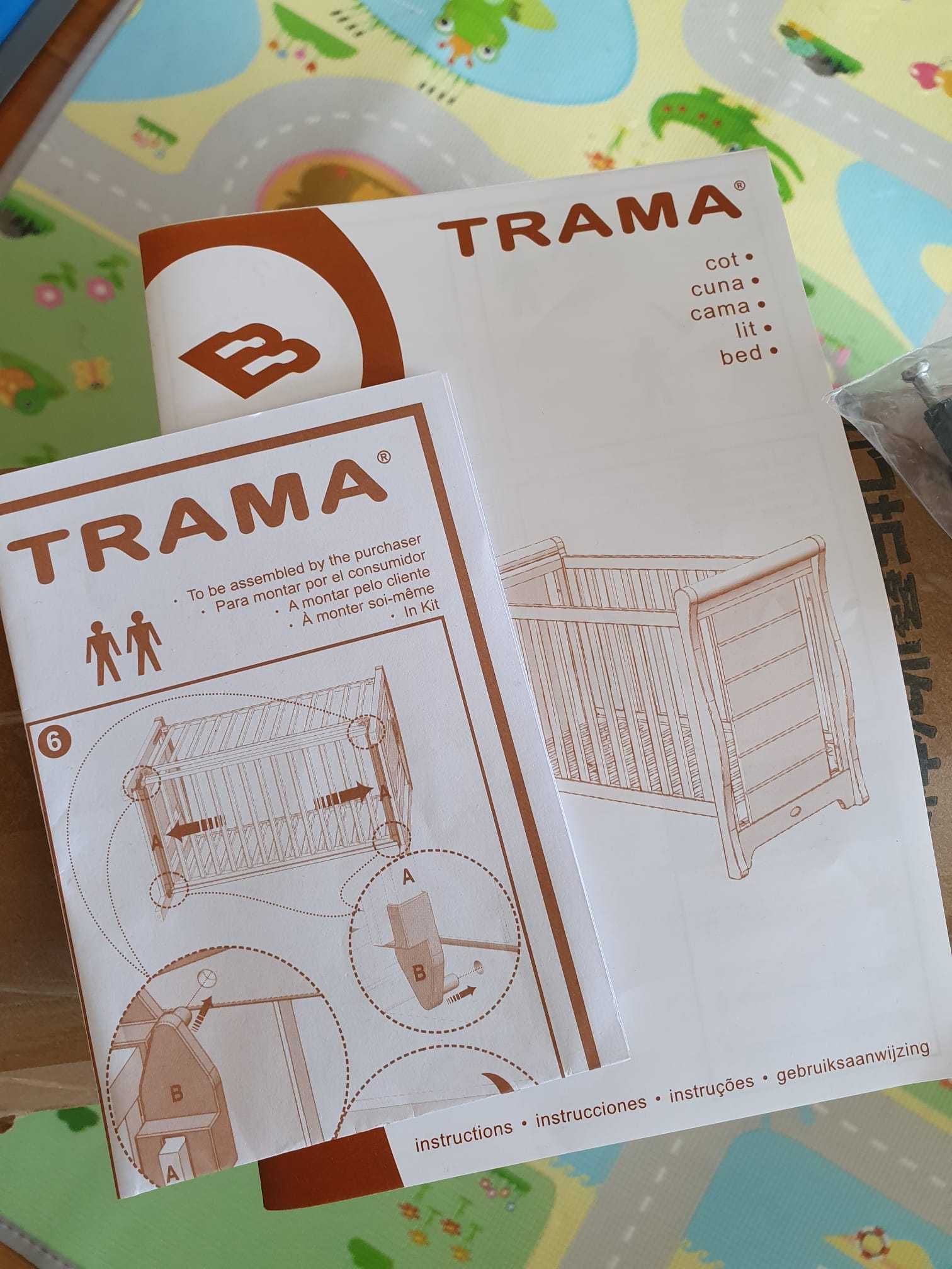 Berço Cama da Marca Trama Branco + Colchão Molas – Como Novo (170€)