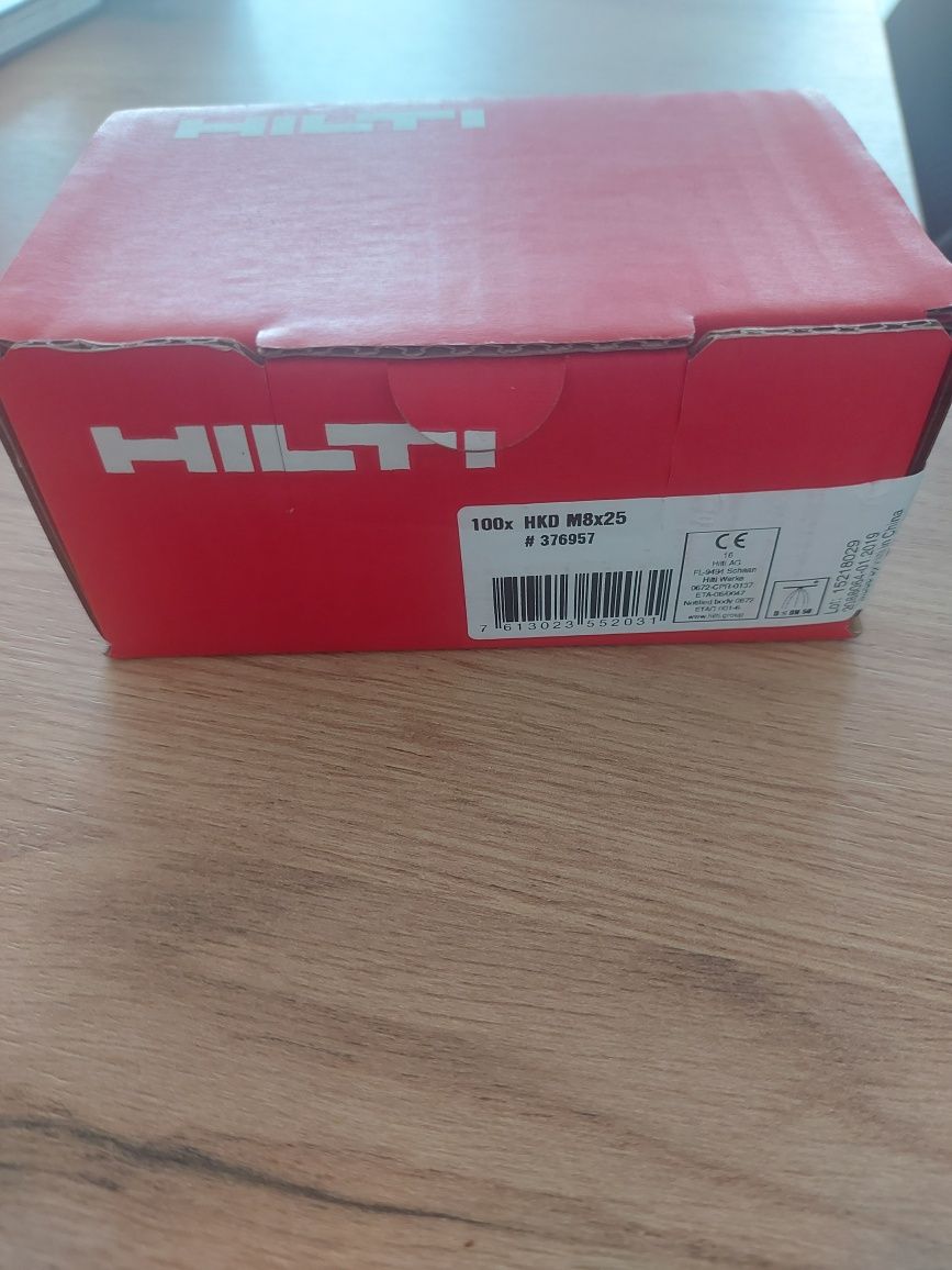 Hilti 100x HKD M8x25