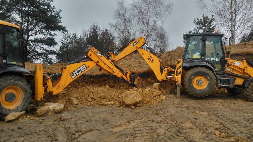 Usługi koparko-ładowarką, koparką kołową, minikoparką, woj.śląskie.