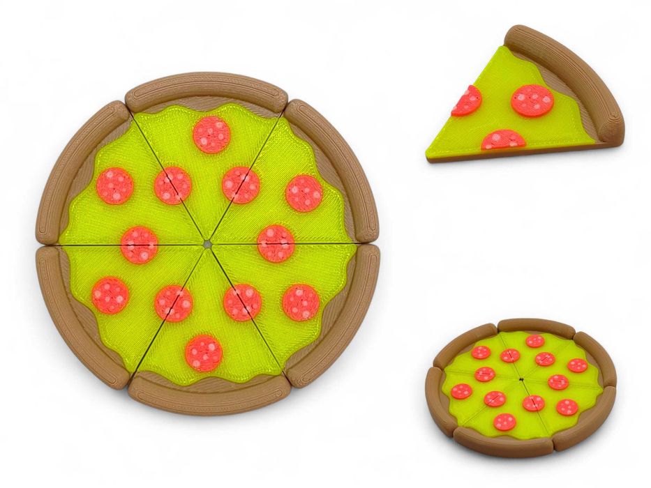 Magnes – Pizza Pepperoni / Magnes na lodówkę, tablicę / 6 elementów