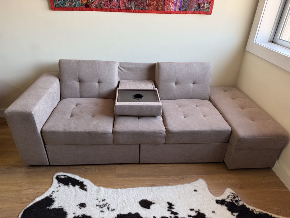 Sofá 3 lugares/cama Beliani