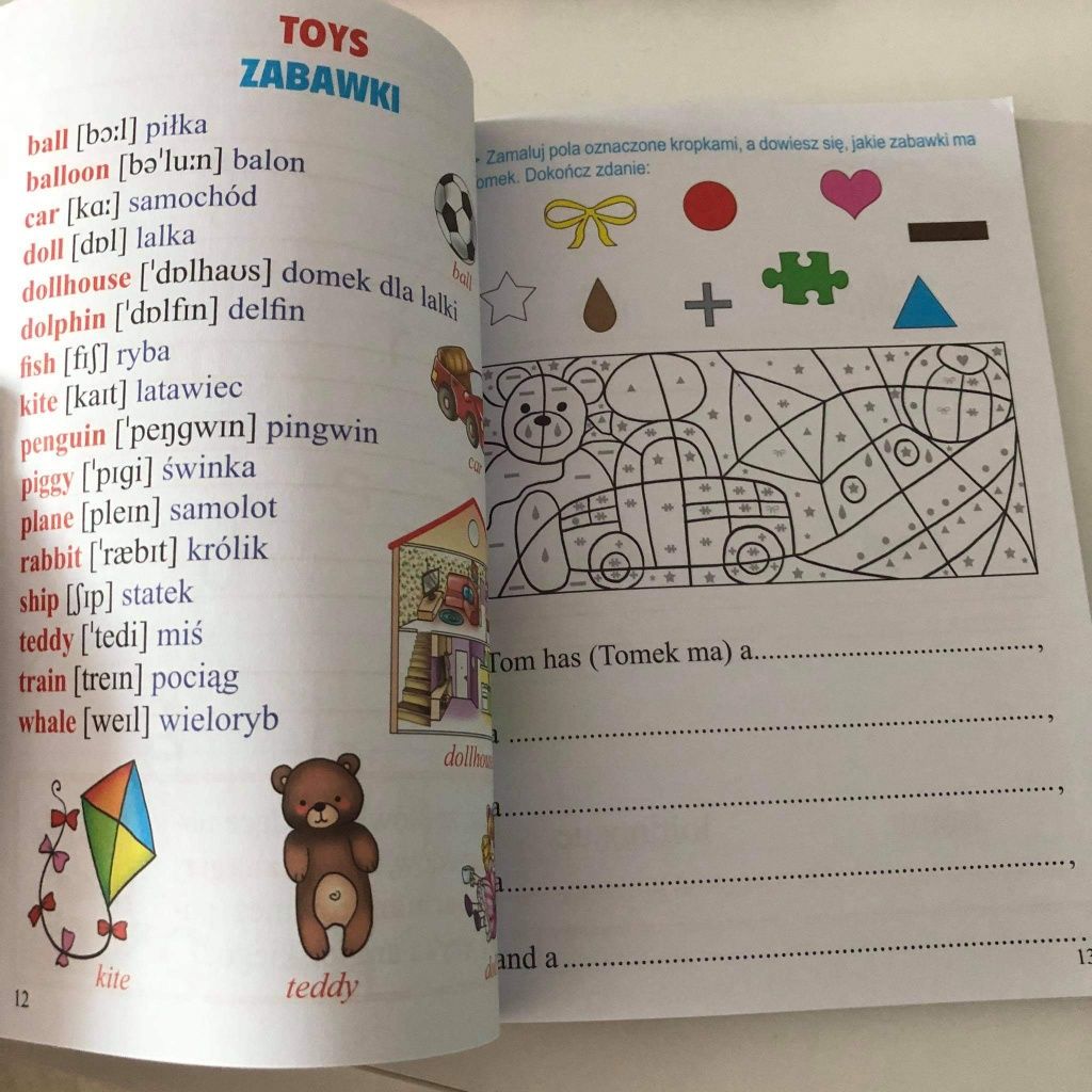 Angielski dla najmłodszych KSIĄŻKA rebusy słówka wymowa NOWA