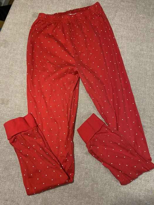 Pizama spodnie od pizamy czerwone w serduszka 152 George swiateczne