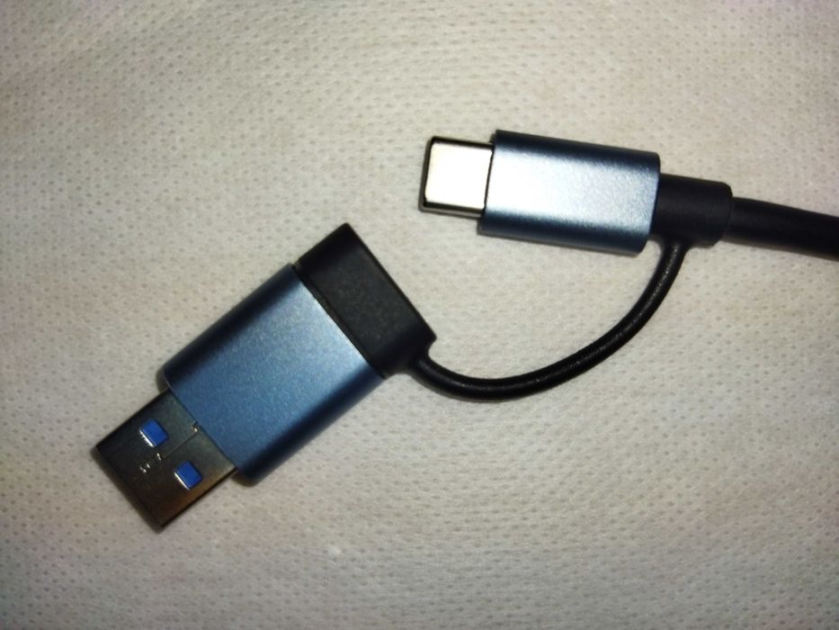 USB хаб 2218TU C/Type A 8 в 1 алюмінієвий hub картрідер аудіо