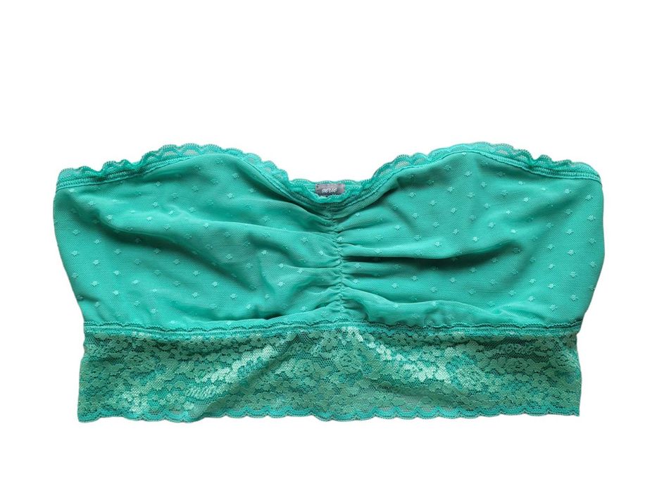 Koronkowy croptop top stanik Aerie 38,M/40,L bielizna damska