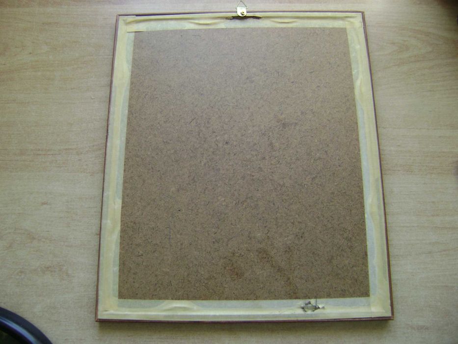 Starocie z PRL - Grafika R. J. Carter = Obraz pod szkłem 32 cm x 28 cm