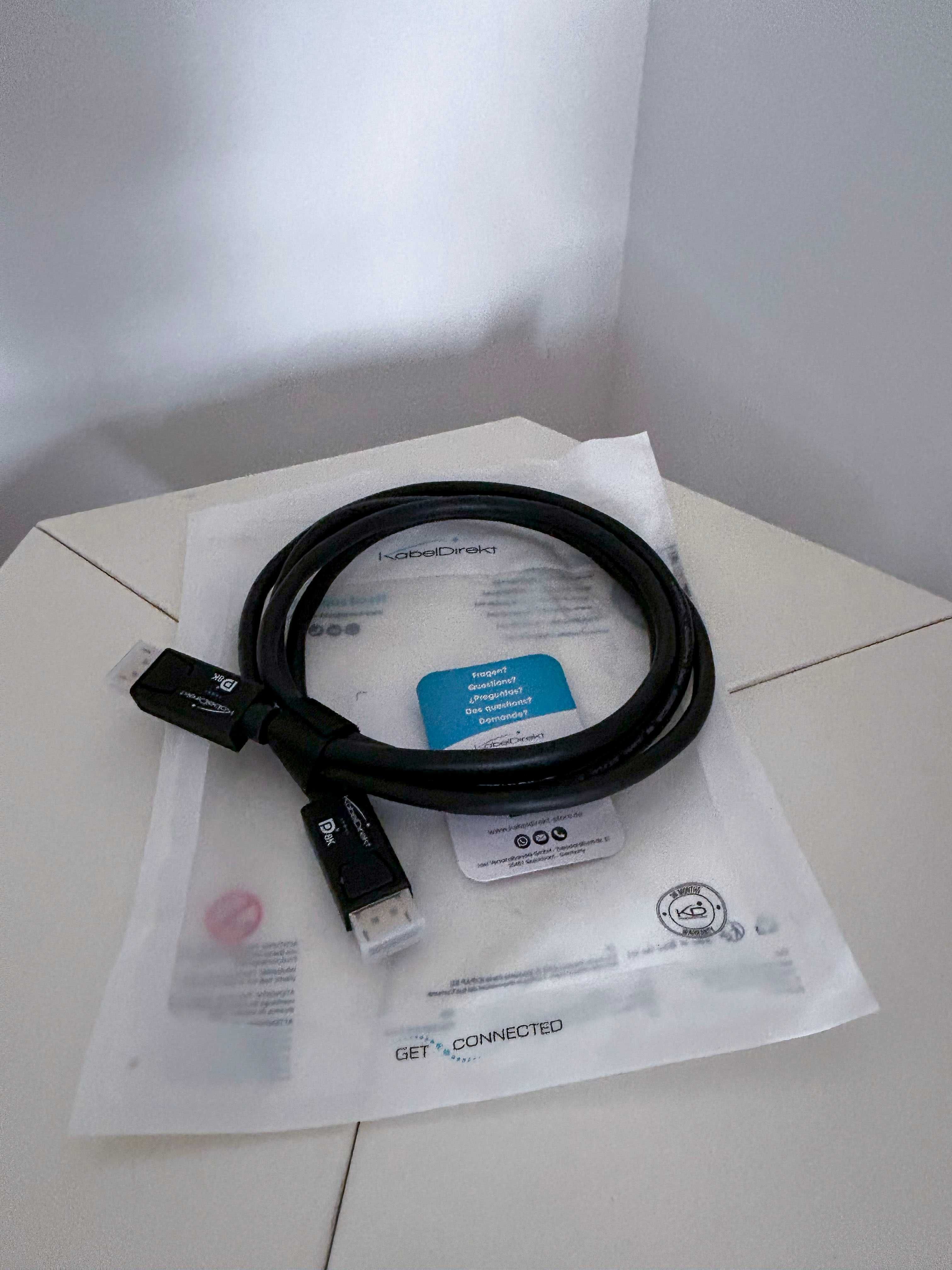 Cabo DisplayPort 8K com blindagem A.I.S. e certificação VESA – 2m