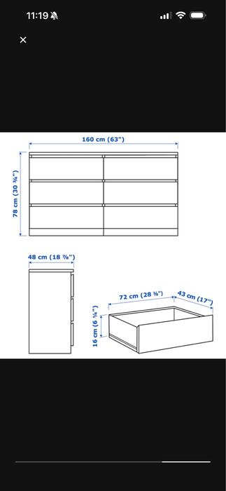 Cómoda IKea  semi nova